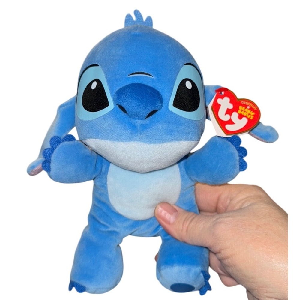 Disney‎ Stitch Beanie Babies Plush Toy Blue Alien Character Collectible